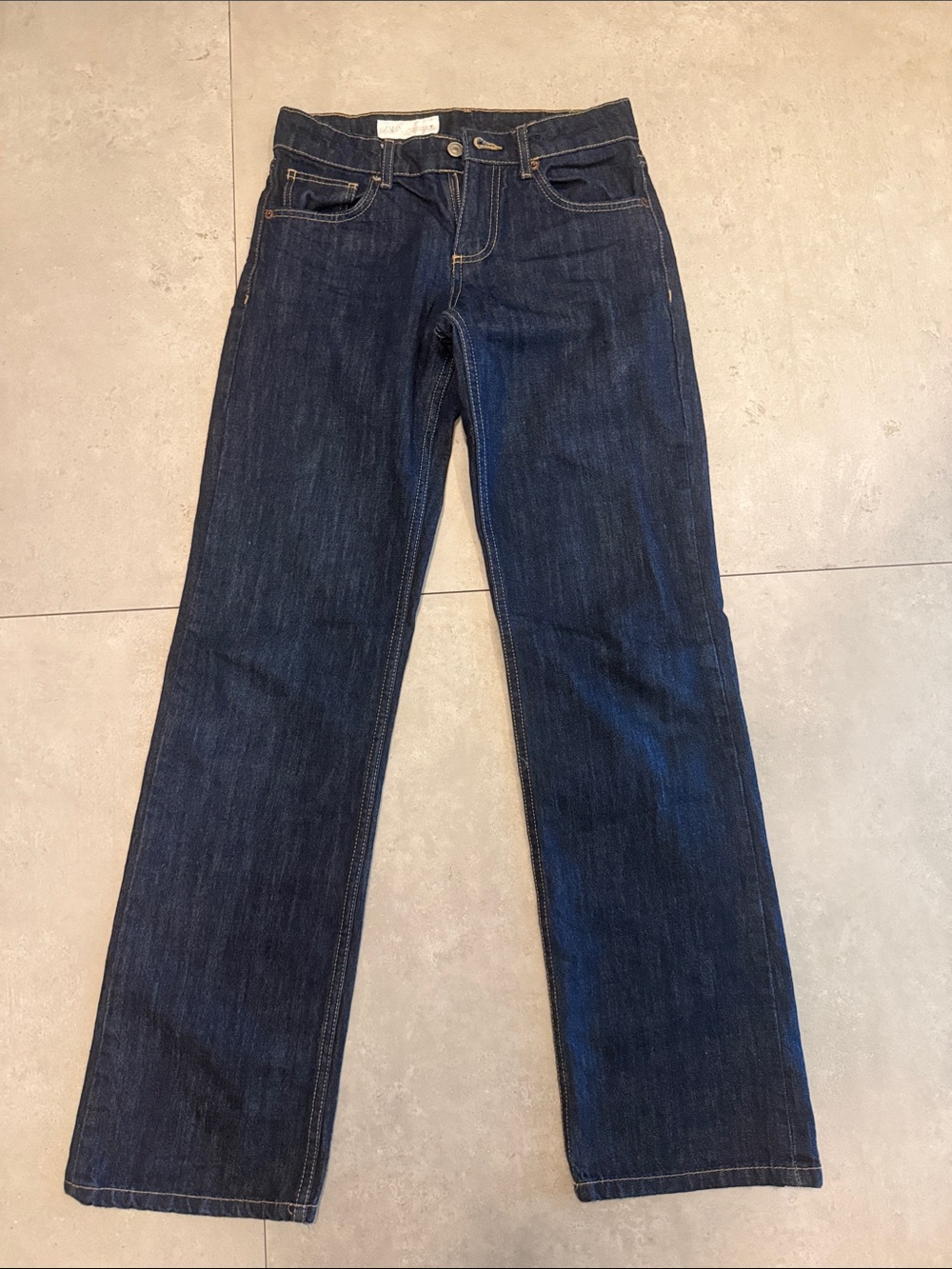 Zara Dark Blue Straight Leg Jeans